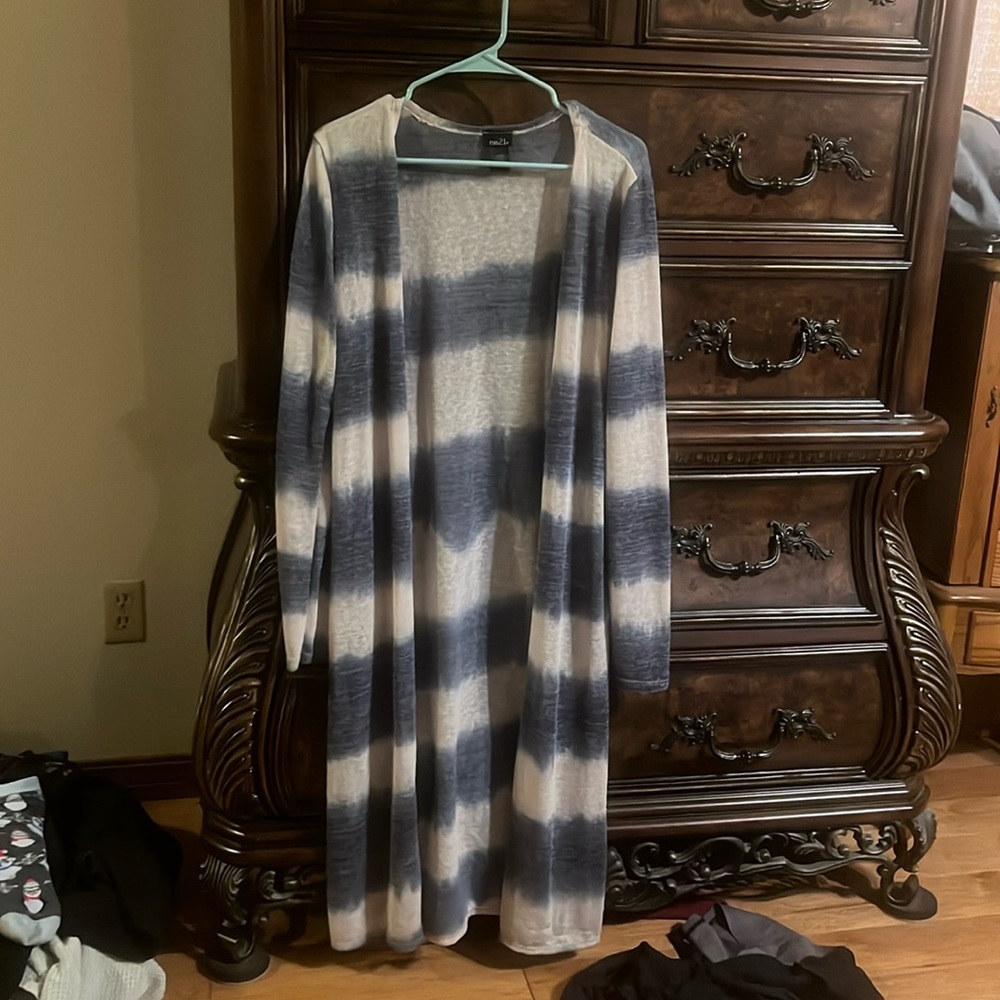 striped cardigan